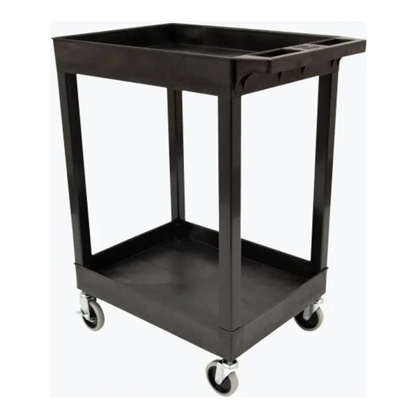 Luxor Workspaces 24G X 18G Utility Tub Cart, 2 Shelf (SEC11HD-B)