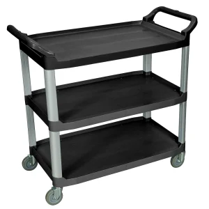 Luxor Workspaces 3-Shelf Serving Cart, Black (SC13-B)