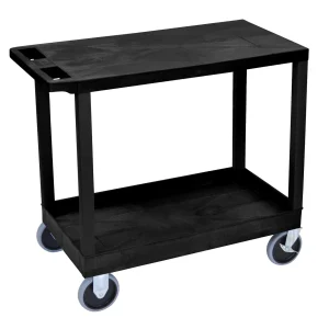 Luxor Workspaces 32" X 18" Cart - One Tub/One Flat Shelves (EC21HD-B)
