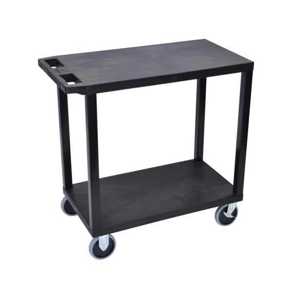 Luxor Workspaces 32" X 18" Cart - Two Flat Shelves (EC22HD-B)