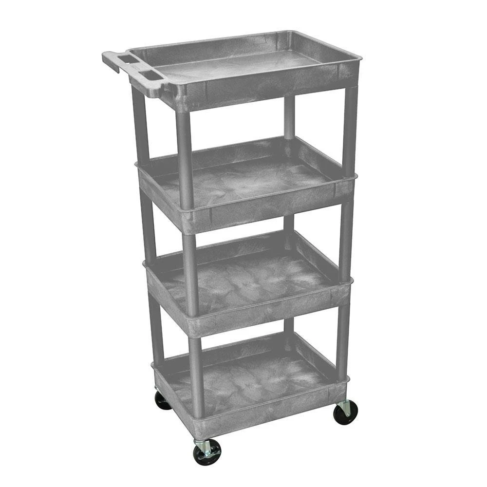Luxor Workspaces 4 Shelf Tub Cart (STC1111-G)