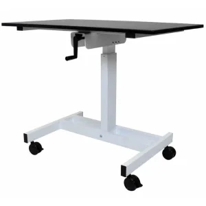 Luxor Workspaces 40" Single-Column Crank Stand Up Desk (STANDUP-SC40-WB)