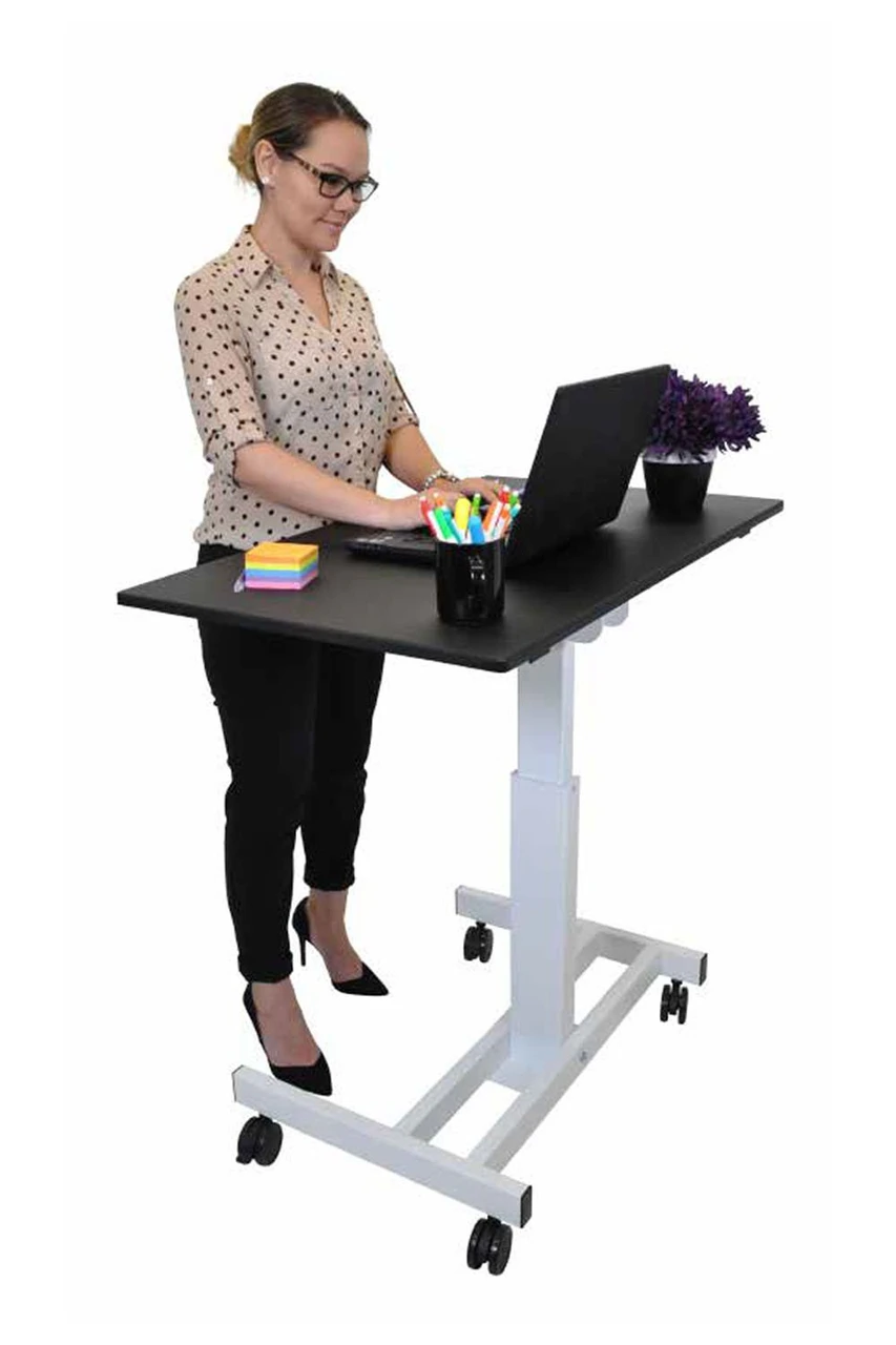 Luxor Workspaces 40" Single-Column Crank Stand Up Desk (STANDUP-SC40-WB) — product image 2