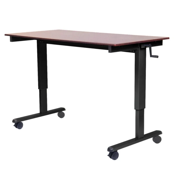 Luxor Workspaces 60" High Speed Crank Adjustable Stand Up Desk (STANDCF60-BK/DW)