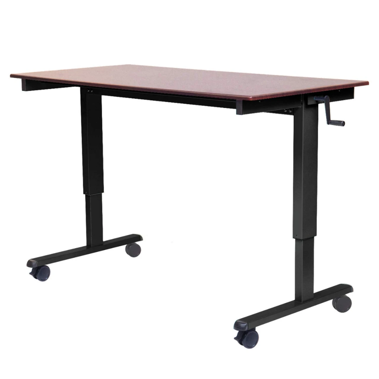 Luxor Workspaces 60" High Speed Crank Adjustable Stand Up Desk (STANDCF60-BK/DW)