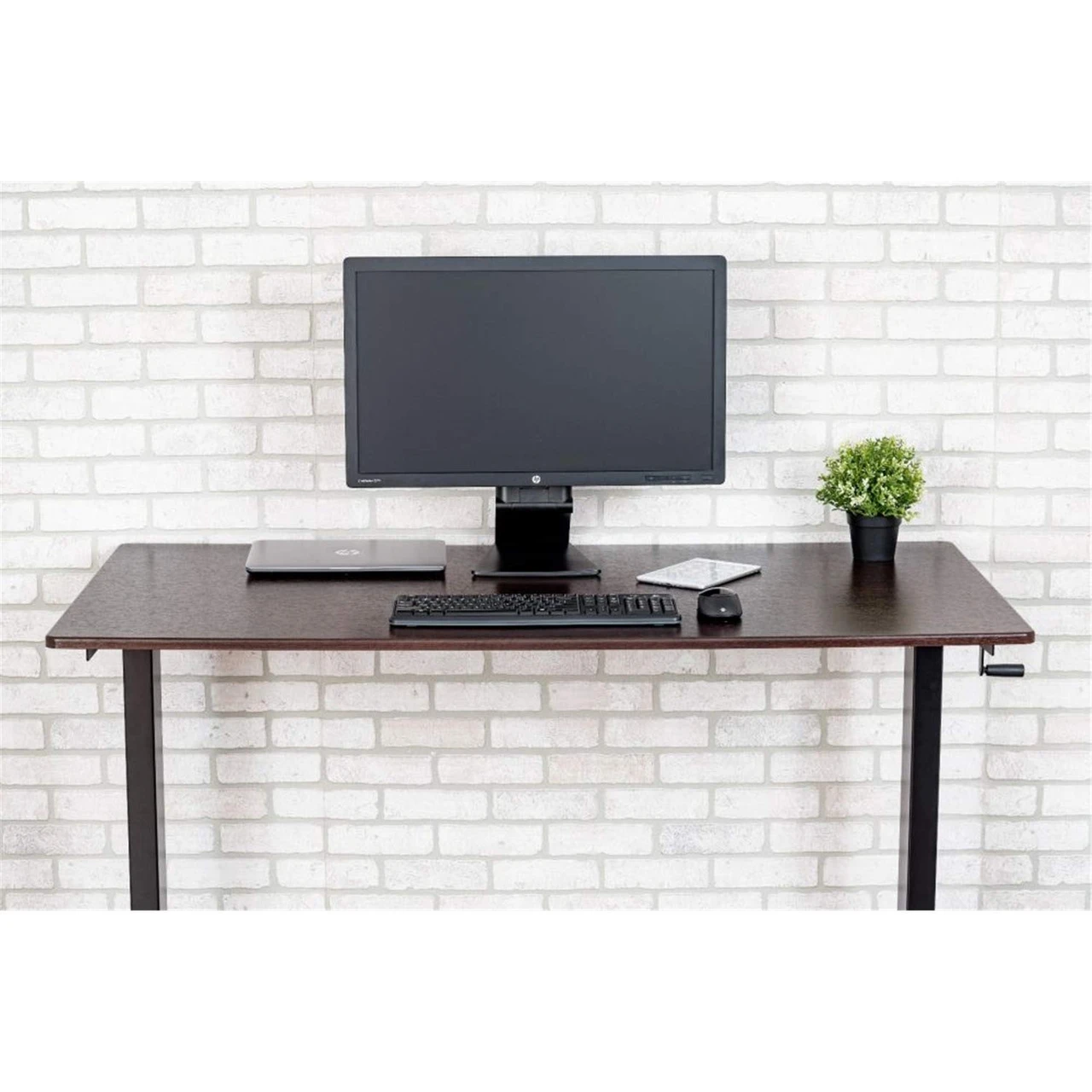Luxor Workspaces 60" High Speed Crank Adjustable Stand Up Desk (STANDCF60-BK/DW) — product image 2