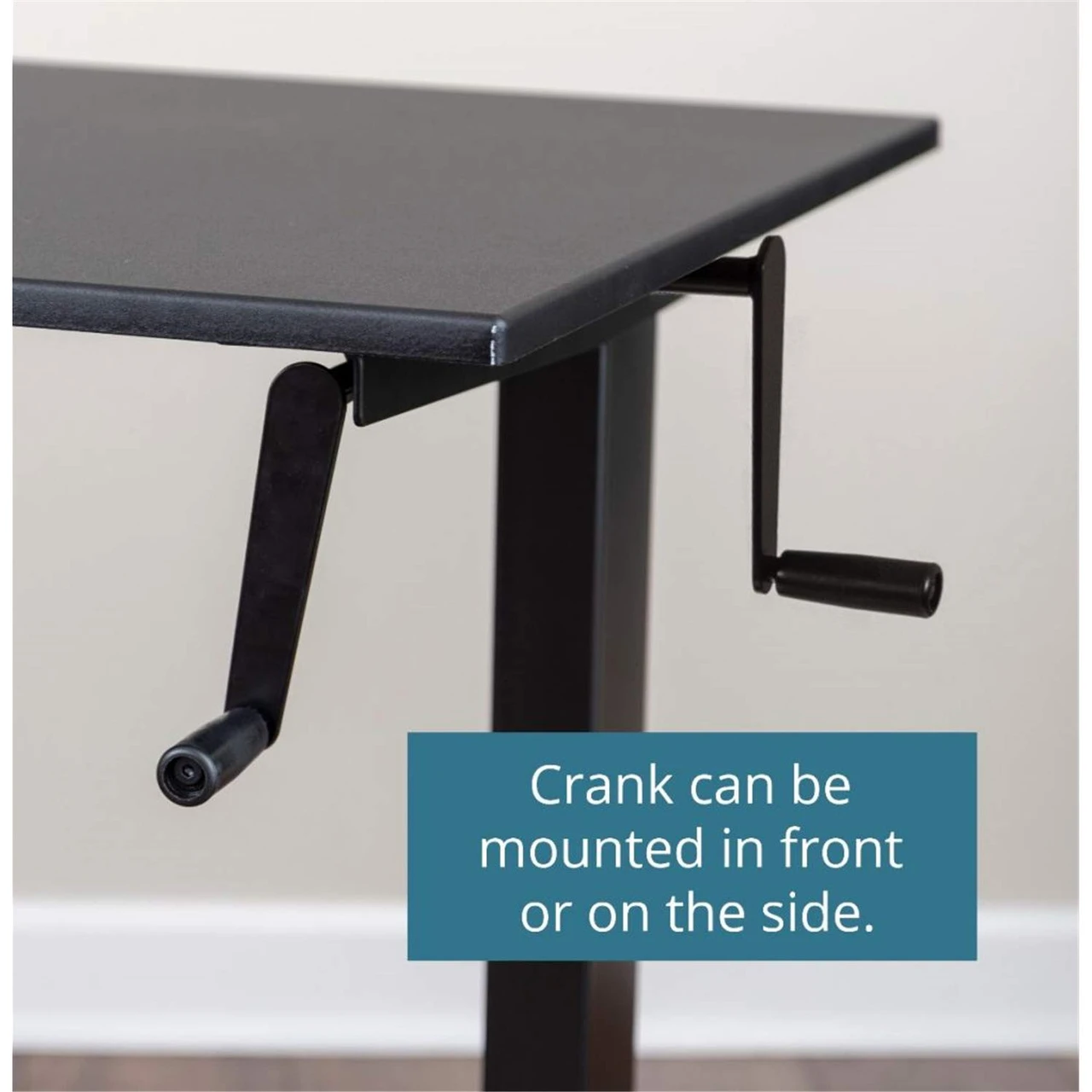 Luxor Workspaces 60" High Speed Crank Adjustable Stand Up Desk (STANDCF60-BK/DW) — product image 5