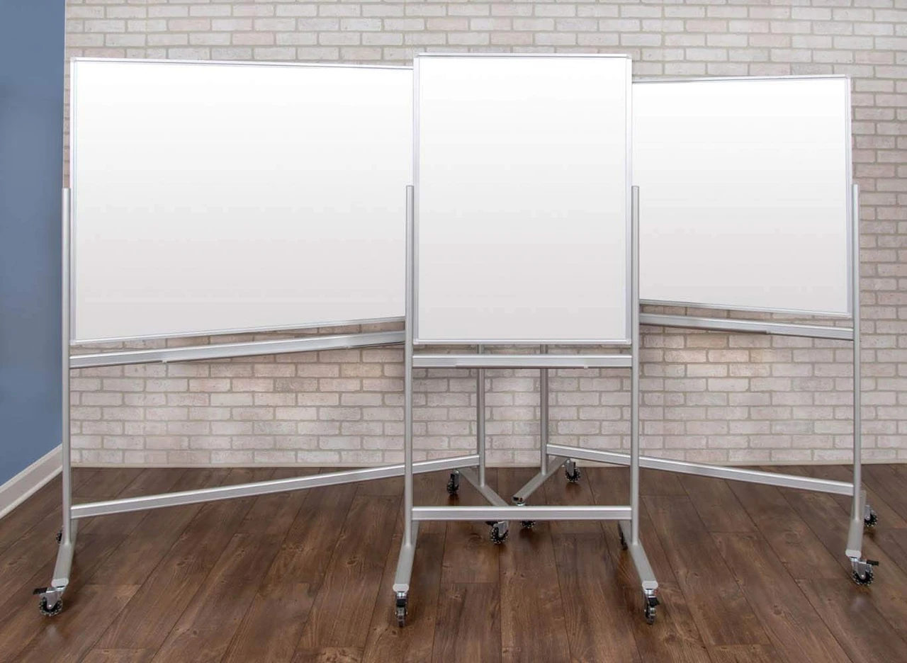 Luxor Workspaces 60"Wx40"H Mobile Magnetic Glass Board (MMGB6040) — product image 3