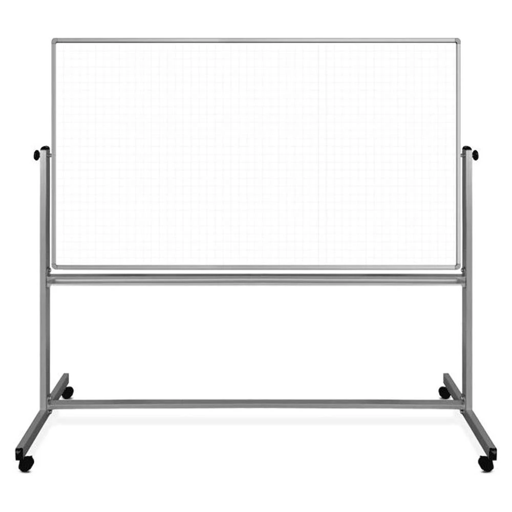 Luxor Workspaces 72"W X 40"H Mobile Magnetic Whiteboard (MB7240LB)