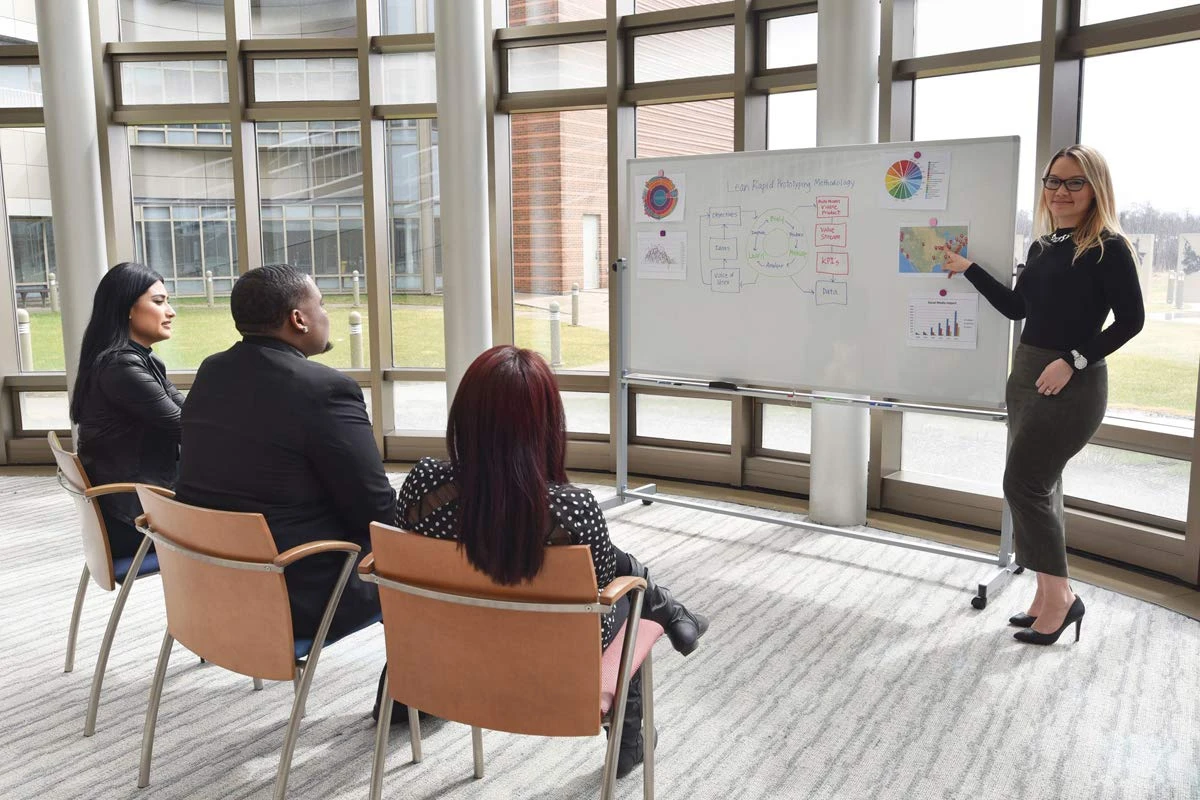 Luxor Workspaces 72"W X 48"H Double-Sided Magnetic Whiteboard (MB7248WW) — product image 5