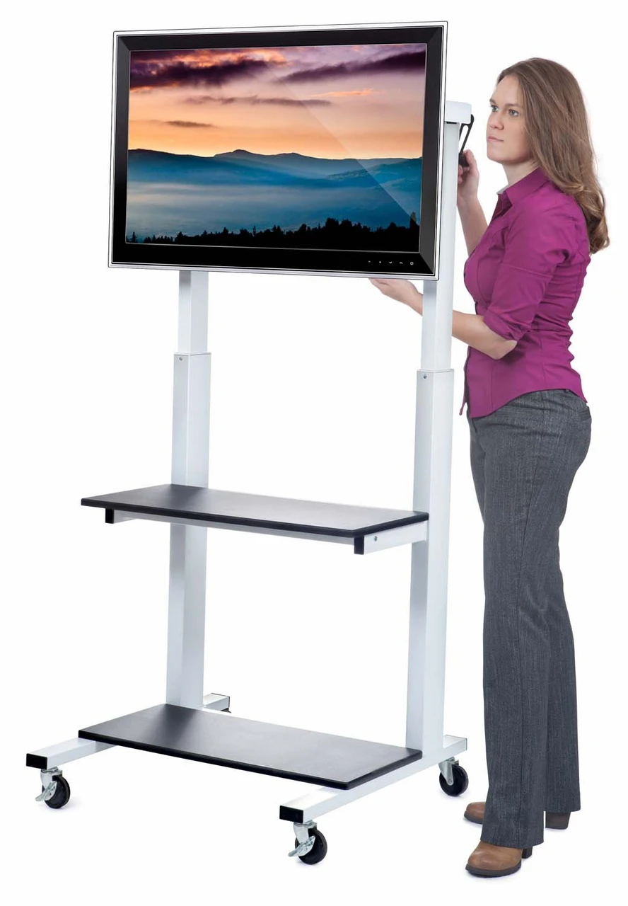 Luxor Workspaces Clcd Crank Adjustable Flat Panel Tv Cart (CLCD) — product image 4