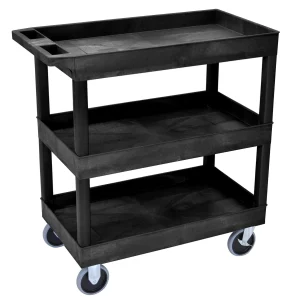 Luxor Workspaces Furniture Utility Cart - Black (EC111HD-B)