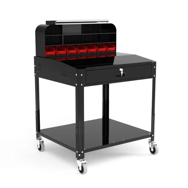 Luxor Workspaces Heavy-Duty Office Storage Desk With Bin Unit (DTWS002)