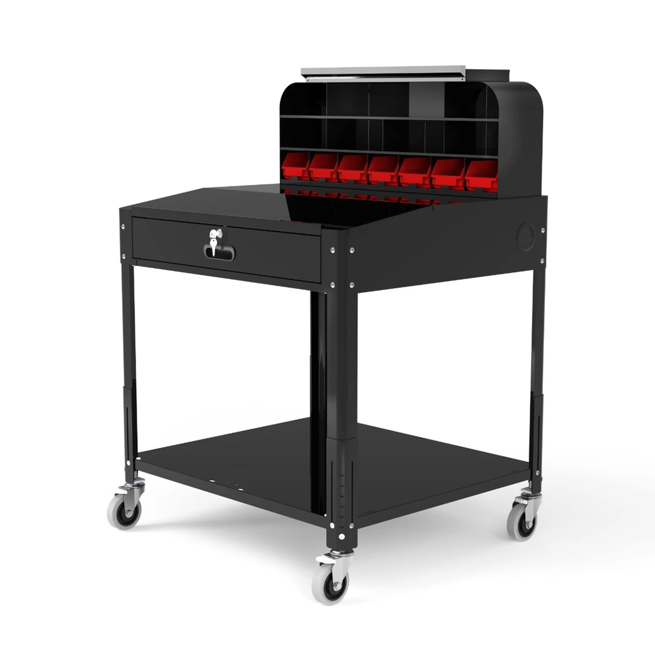 Luxor Workspaces Heavy-Duty Office Storage Desk With Bin Unit (DTWS002) — product image 3