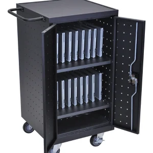 Luxor Workspaces Laptop Computer Charging Cart, 18", Black (LLTP18-B)
