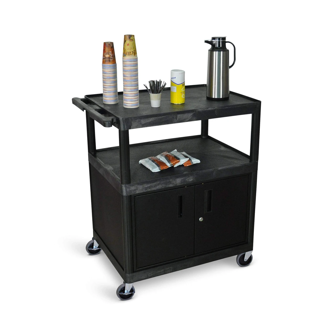 Luxor Workspaces Large Coffee Cart - Cabinet (HE40C-B) — product image 4