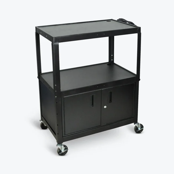 Luxor Workspaces Locking Cabinet, 42" H X 32" W X 20" D, Black,Large (AVJ42XLC)