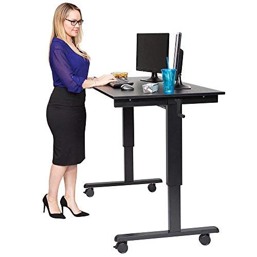 Luxor Workspaces Luxor-60 Crank Adjustable Stand Up Desk (STANDCF60-BK/BO) — product image 2