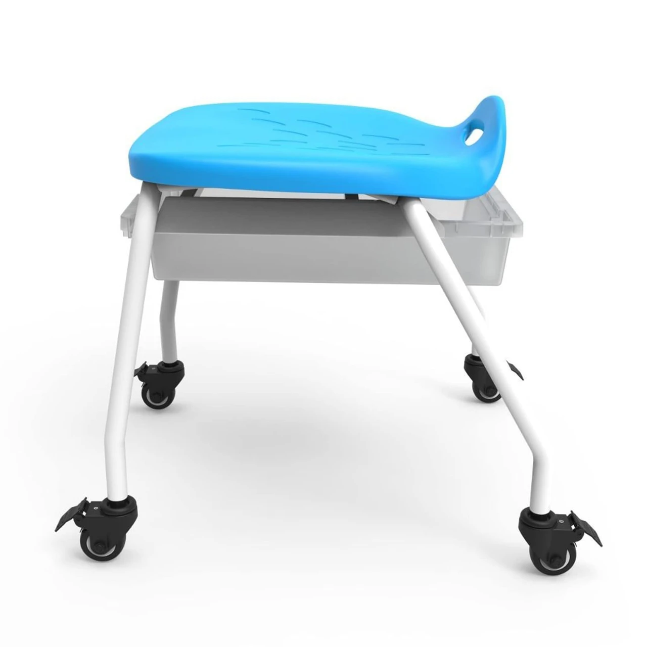 Luxor Workspaces Mobile Bin Storage, Single Row, Small Clear Bins (MBS-SR-8S-CL) — product image 2