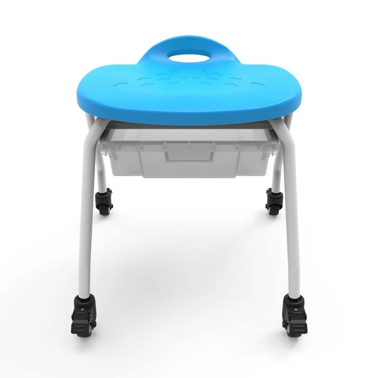 Luxor Workspaces Mobile Bin Storage, Single Row, Small Clear Bins (MBS-SR-8S-CL) — product image 3