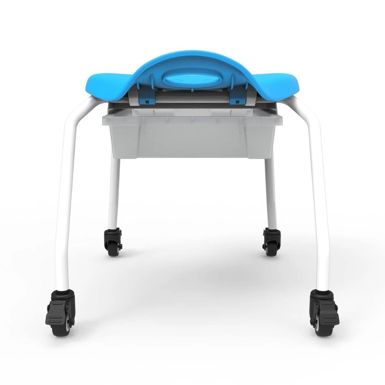 Luxor Workspaces Mobile Bin Storage, Single Row, Small Clear Bins (MBS-SR-8S-CL) — product image 4