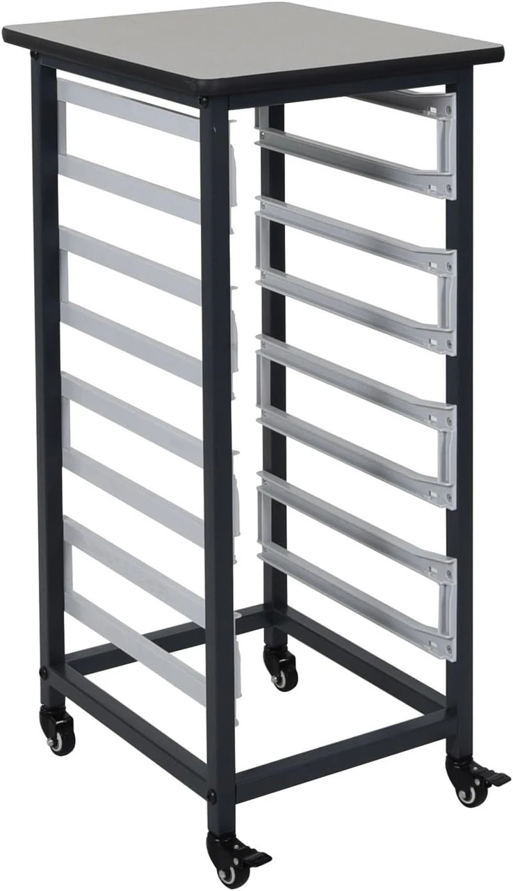 Luxor Workspaces Mobile Bin System - Single Row Gray (MBS-SR-4L) — product image 4