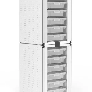 Luxor Workspaces Modular Classrm, 2 Stacked, 12 Small Bins (MBS-STR-12-12S)