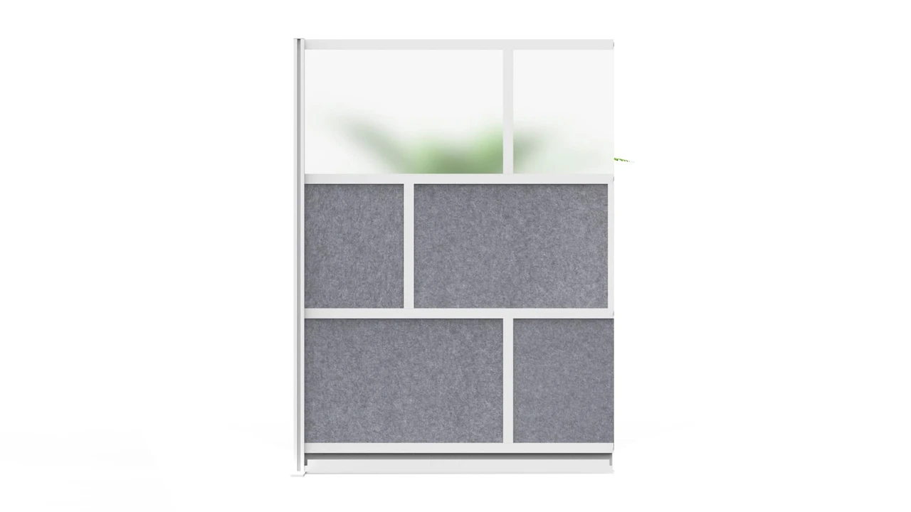 Luxor Workspaces Modular Room Divider Wall, 53"X70" Add-On Wall (MW-5370-XFCG) — product image 2