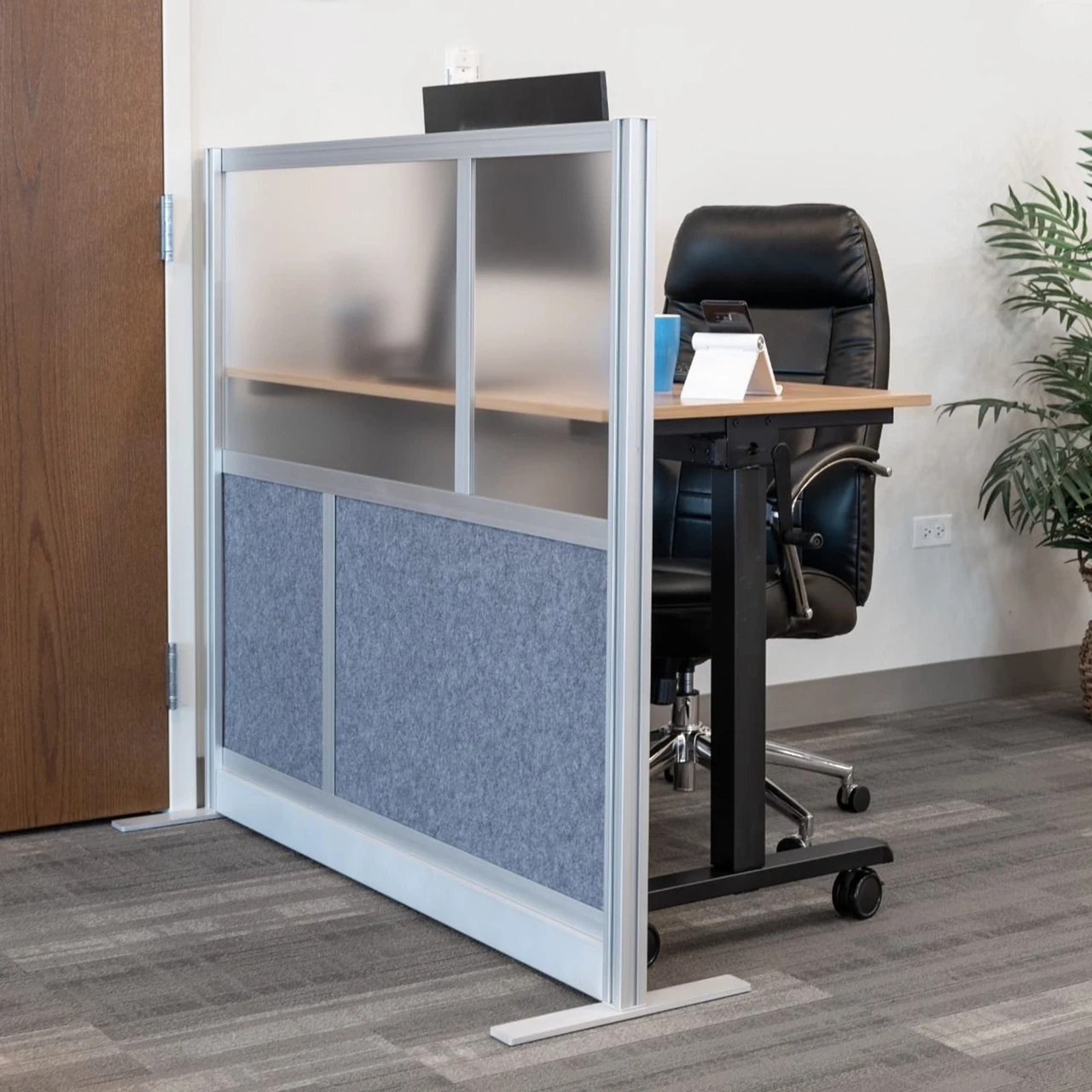 Luxor Workspaces Modular Room Divider Wall System - 53" X 48" (MW-5348-FCG) — product image 4