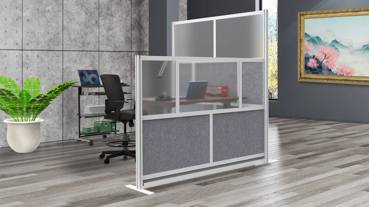 Luxor Workspaces Modular Room Divider Wall System - 53" X 48" (MW-5348-FCG) — product image 5