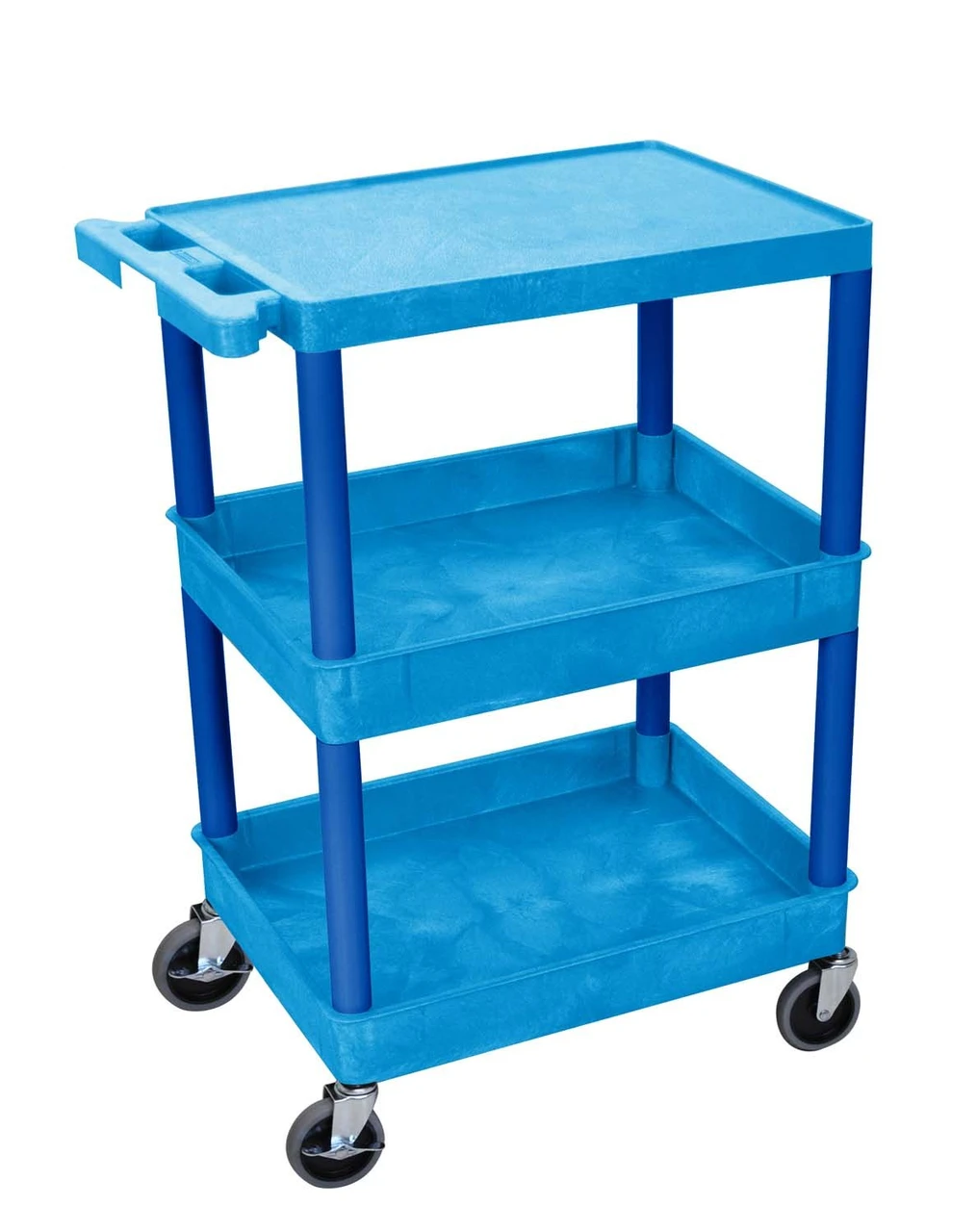 Luxor Workspaces Offex Of Flat Top And Tub Middle/Bottom Shelf Cart (BUSTC211BU)
