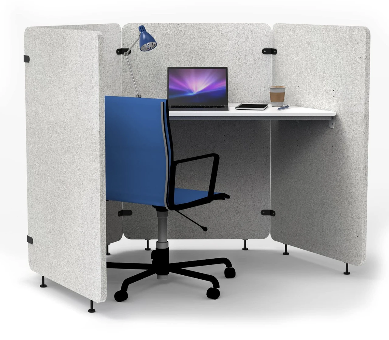 Luxor Workspaces Reclaim Acoustic Work Pod, 4-Panel (RCLMWP3) — product image 4