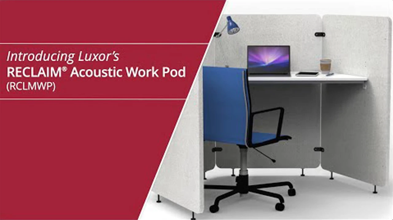 Luxor Workspaces Reclaim Acoustic Work Pod, 4-Panel (RCLMWP3) — product image 5