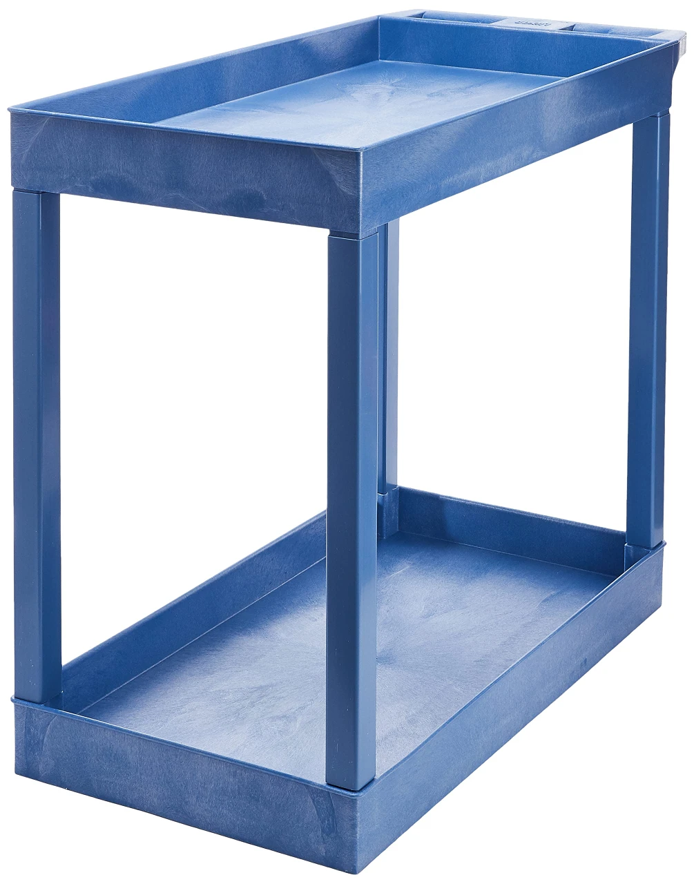 Luxor Workspaces Rolling 2-Shelf Utility Tub Cart - 32"X18", Blue (EC11-BU) — product image 2
