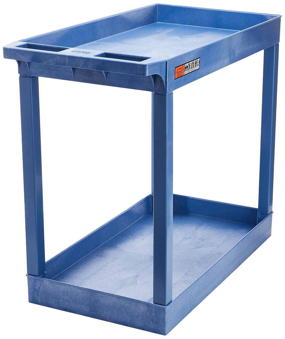 Luxor Workspaces Rolling 2-Shelf Utility Tub Cart - 32"X18", Blue (EC11-BU) — product image 3