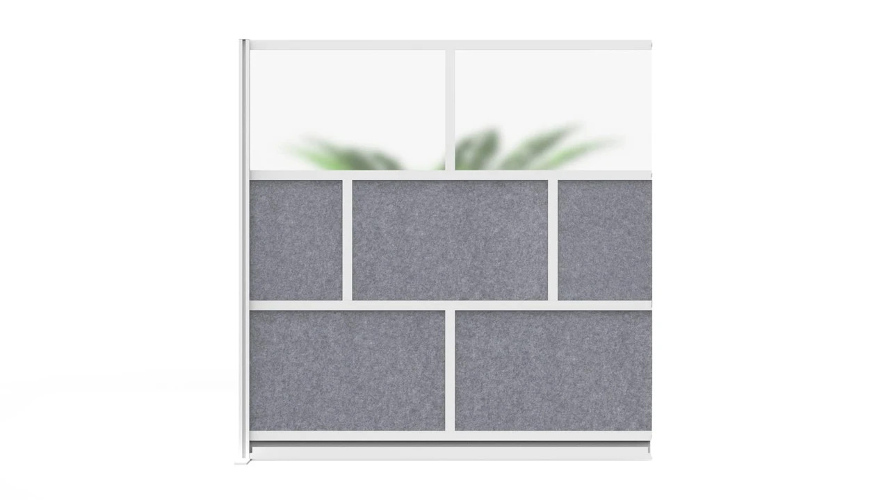 Luxor Workspaces Room Divider Wall System - 70" X 70" Add-On Wall (MW-7070-XFCG) — product image 2