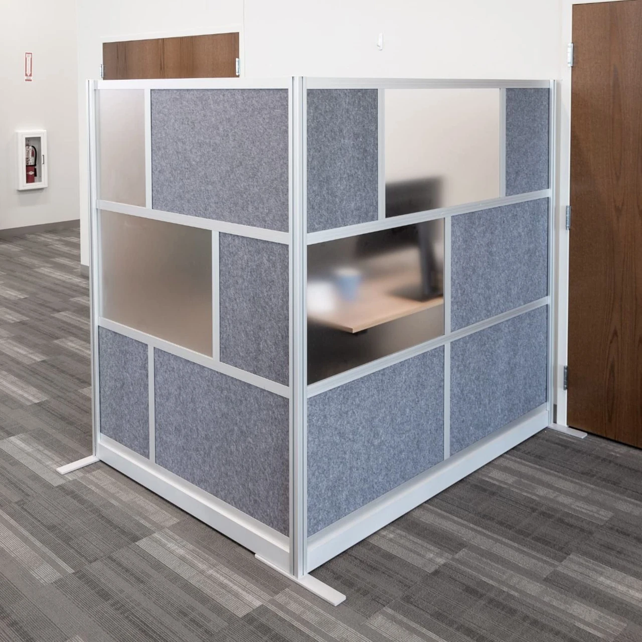 Luxor Workspaces Room Divider Wall System - 70" X 70" Add-On Wall (MW-7070-XFCG) — product image 3