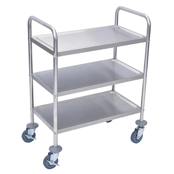 Luxor Workspaces Stainless Steel Cart, 3 Shelves (L100S3)