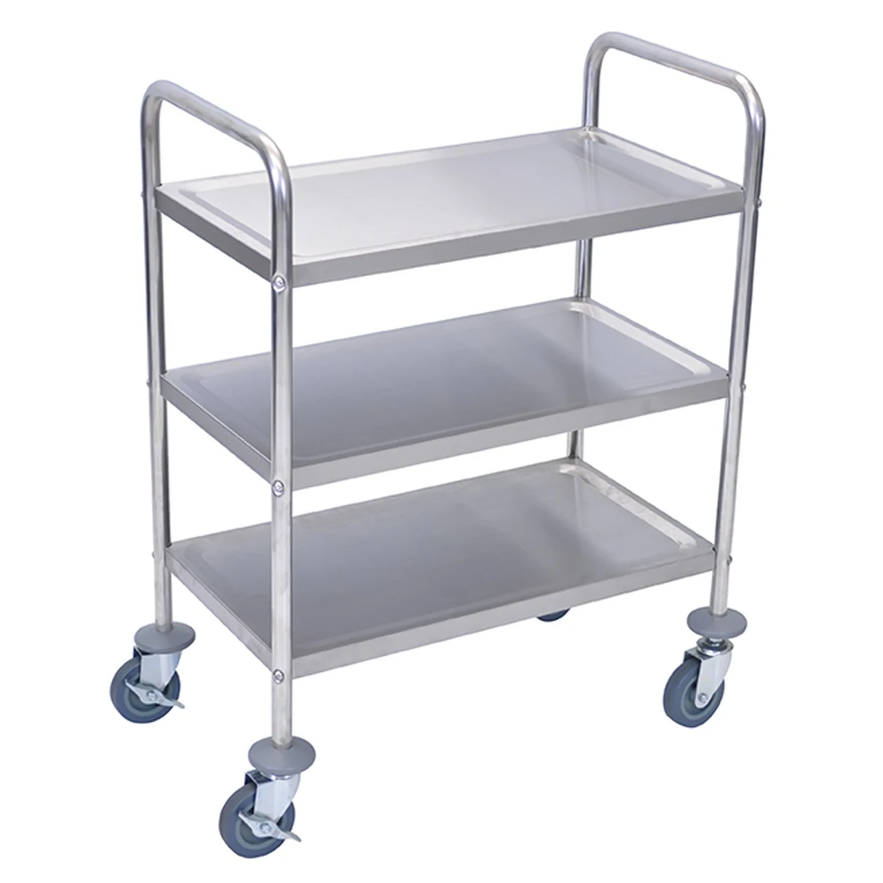 Luxor Workspaces Stainless Steel Cart, 3 Shelves (L100S3)