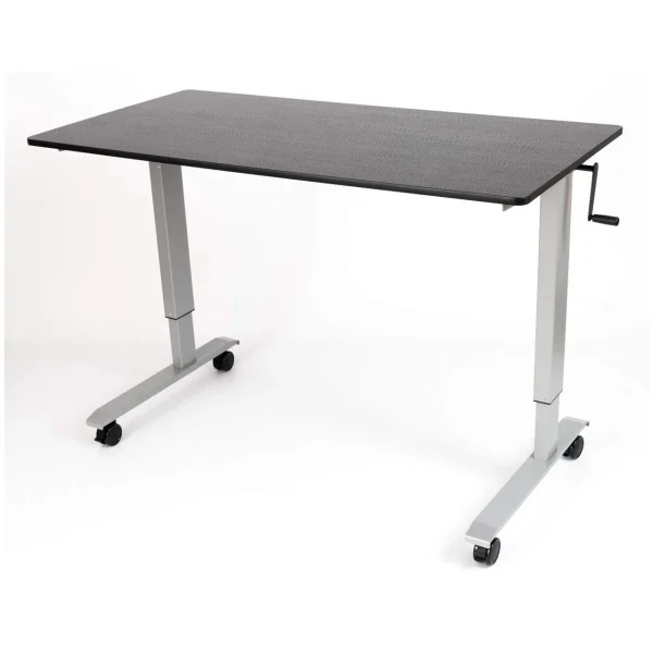 Luxor Workspaces Stand Up Desk, Silver/Black (STANDCF60-AG/BO)