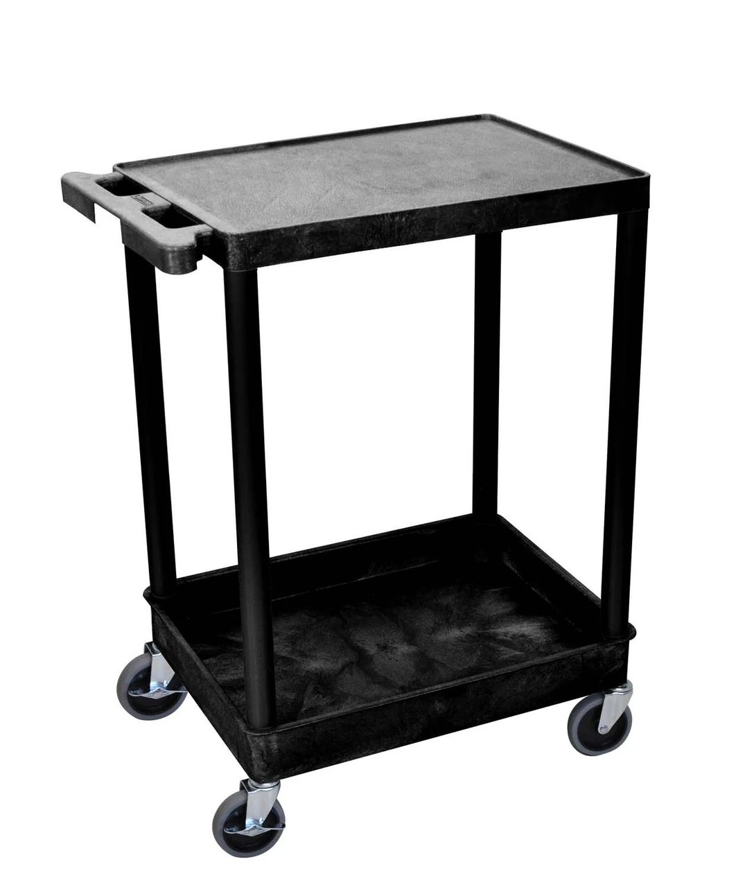 Luxor Workspaces Stc Series 18 X 24" 2-Shelf Utility Cart, Black (STC21-B)