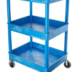 Luxor Workspaces Tray Shelf Carts, Blue (BUSTC111BU)