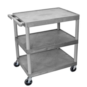 Luxor Workspaces Utility Cart - 3 Shelves Structural Foam Plastic (HE33-G)