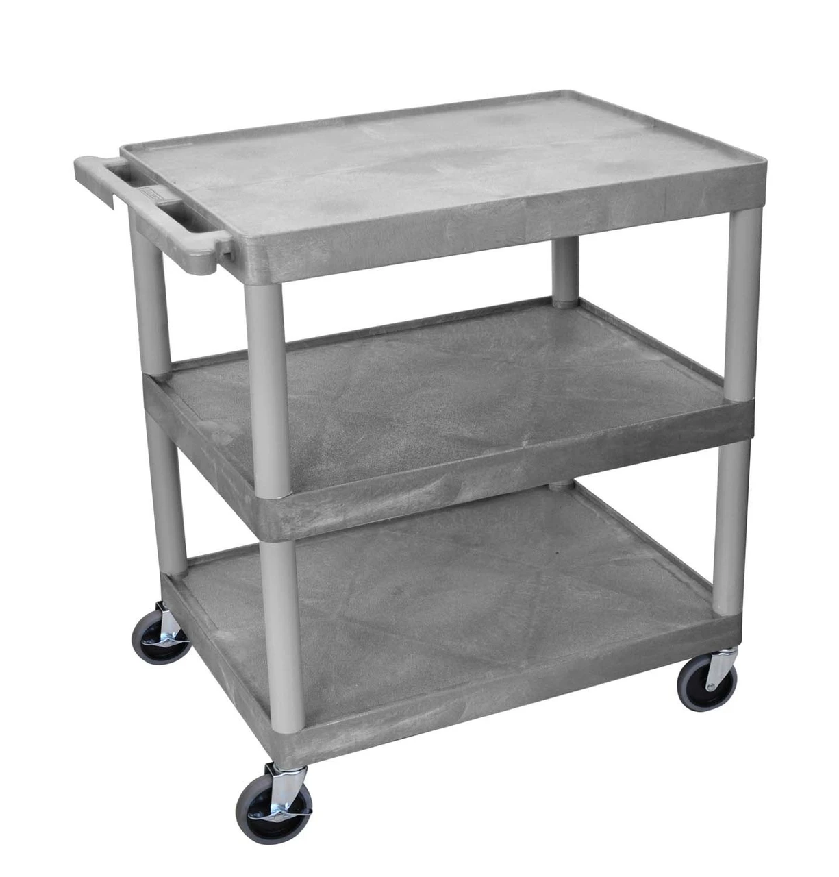 Luxor Workspaces Utility Cart - 3 Shelves Structural Foam Plastic (HE33-G)