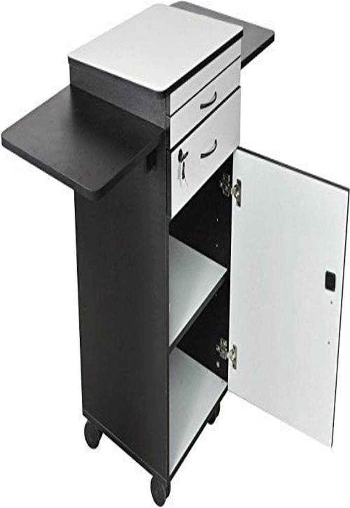 Luxor Workspaces Wood Multimedia Workstation Cart, 38" High (WPSDD3)