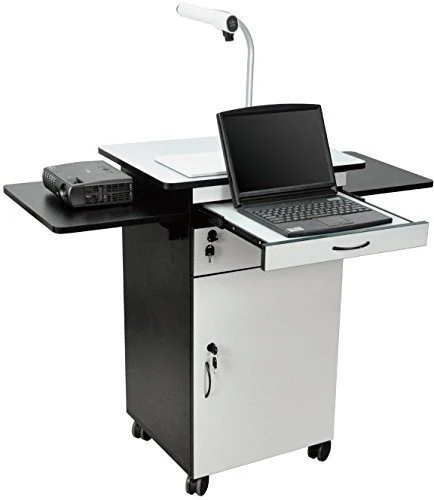 Luxor Workspaces Wood Multimedia Workstation Cart, 38" High (WPSDD3) — product image 3