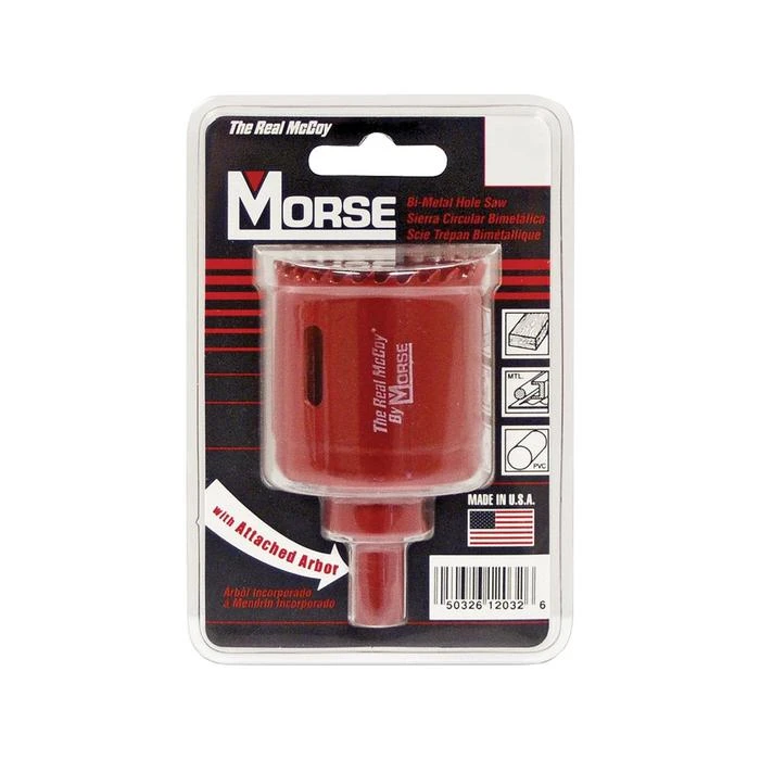 M.K. Morse MHSA46C Advanced Bi-Metal Hole Saw with Attached Arbor, 2-7/8" Dia — product image 2
