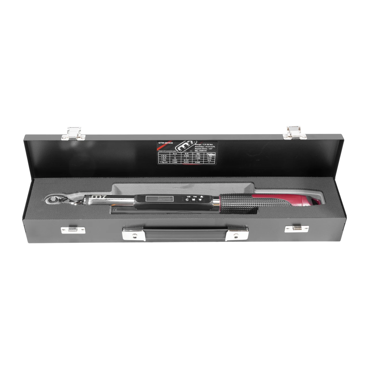 M7 1/4" Digital Torque Wrench 1.1-22 Ft-Lb Torque Range LCD Display (GTW-201030) — product image 7