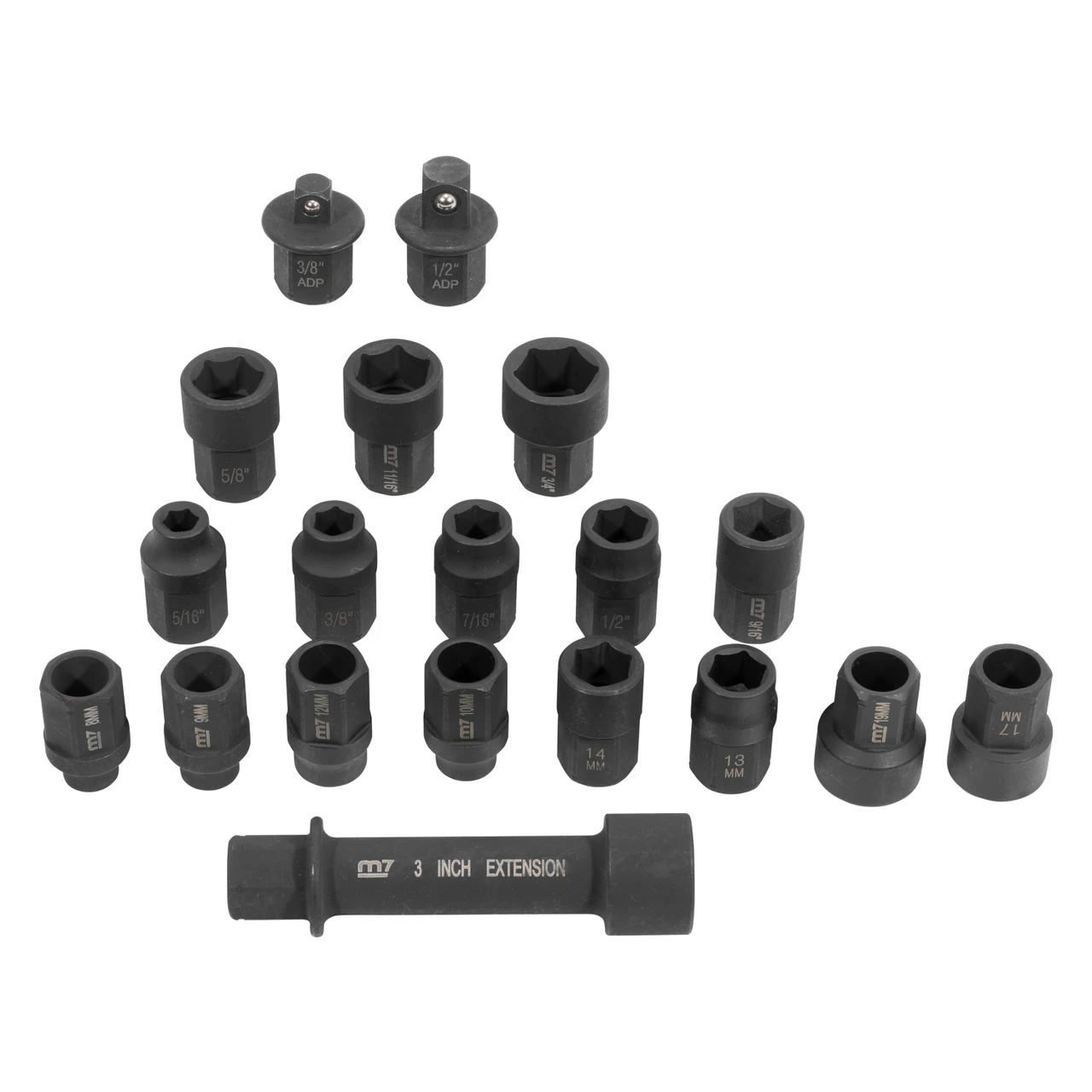 M7 19 Pc. Hex Thru-Hole Socket Set (MA52019)