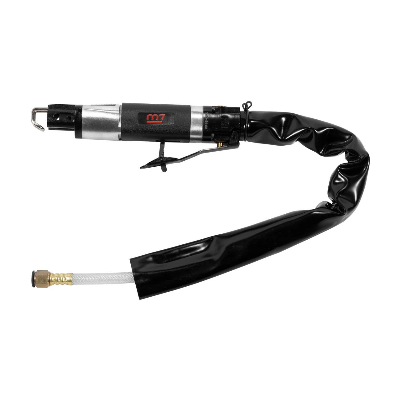 M7 QD-221 black pneumatic reciprocating saw with hose and coupling